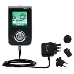 Gomadic International Wall / AC Charger for the Samsung Yepp YP-T7JX - Brand w/ TipExchange Technolo