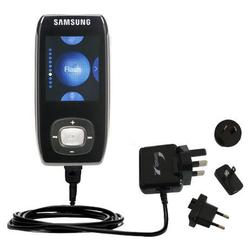 Gomadic International Wall / AC Charger for the Samsung Yepp YP-T9 1GB - Brand w/ TipExchange Techno