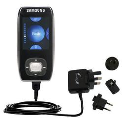 Gomadic International Wall / AC Charger for the Samsung Yepp YP-T9 4GB - Brand w/ TipExchange Techno
