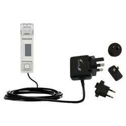 Gomadic International Wall / AC Charger for the Samsung Yepp YP-U2 - Brand w/ TipExchange Technology