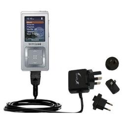 Gomadic International Wall / AC Charger for the Samsung Yepp YP-Z5 - Brand w/ TipExchange Technology