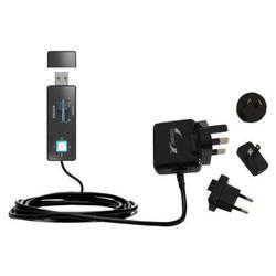 Gomadic International Wall / AC Charger for the Sandisk Sansa Express - Brand w/ TipExchange Technol