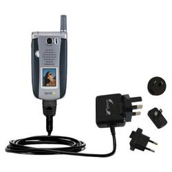 Gomadic International Wall / AC Charger for the Sanyo MM-9000 - Brand w/ TipExchange Technology (ITC-0462-17)