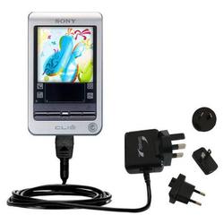 Gomadic International Wall / AC Charger for the Sony Clie T400 - Brand w/ TipExchange Technology