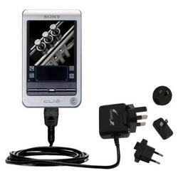Gomadic International Wall / AC Charger for the Sony Clie T415 - Brand w/ TipExchange Technology