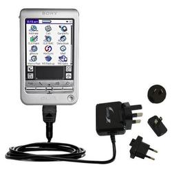 Gomadic International Wall / AC Charger for the Sony Clie T615 - Brand w/ TipExchange Technology