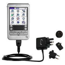 Gomadic International Wall / AC Charger for the Sony Clie T650C - Brand w/ TipExchange Technology