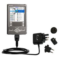 Gomadic International Wall / AC Charger for the Sony Clie TJ27 - Brand w/ TipExchange Technology