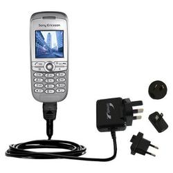Gomadic International Wall / AC Charger for the Sony Ericsson J210i - Brand w/ TipExchange Technolog