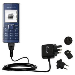 Gomadic International Wall / AC Charger for the Sony Ericsson K220c - Brand w/ TipExchange Technolog
