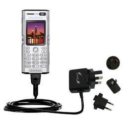 Gomadic International Wall / AC Charger for the Sony Ericsson K600i - Brand w/ TipExchange Technolog