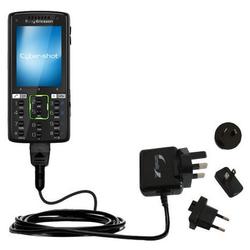 Gomadic International Wall / AC Charger for the Sony Ericsson K858c - Brand w/ TipExchange Technolog