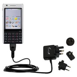 Gomadic International Wall / AC Charger for the Sony Ericsson P1i - Brand w/ TipExchange Technology
