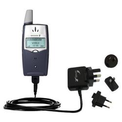 Gomadic International Wall / AC Charger for the Sony Ericsson T39 - Brand w/ TipExchange Technology