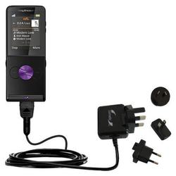 Gomadic International Wall / AC Charger for the Sony Ericsson W350a - Brand w/ TipExchange Technolog
