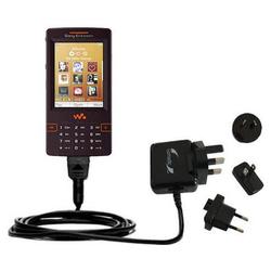 Gomadic International Wall / AC Charger for the Sony Ericsson W950i - Brand w/ TipExchange Technolog