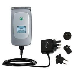 Gomadic International Wall / AC Charger for the Sony Ericsson Z1010 - Brand w/ TipExchange Technolog