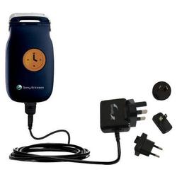 Gomadic International Wall / AC Charger for the Sony Ericsson Z200 - Brand w/ TipExchange Technology