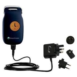 Gomadic International Wall / AC Charger for the Sony Ericsson Z208 - Brand w/ TipExchange Technology
