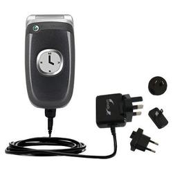 Gomadic International Wall / AC Charger for the Sony Ericsson Z300a - Brand w/ TipExchange Technolog