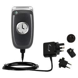 Gomadic International Wall / AC Charger for the Sony Ericsson Z300c - Brand w/ TipExchange Technolog