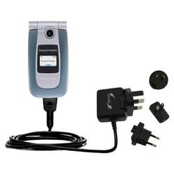 Gomadic International Wall / AC Charger for the Sony Ericsson Z500a - Brand w/ TipExchange Technolog