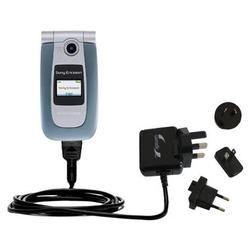 Gomadic International Wall / AC Charger for the Sony Ericsson Z502a - Brand w/ TipExchange Technolog