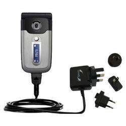 Gomadic International Wall / AC Charger for the Sony Ericsson Z550i - Brand w/ TipExchange Technolog