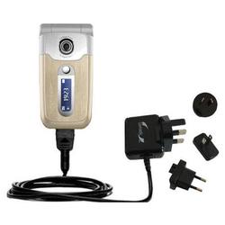 Gomadic International Wall / AC Charger for the Sony Ericsson Z710i - Brand w/ TipExchange Technolog