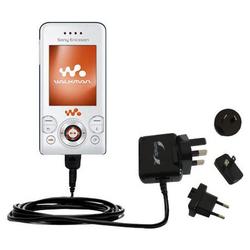 Gomadic International Wall / AC Charger for the Sony Ericsson Z750a - Brand w/ TipExchange Technolog