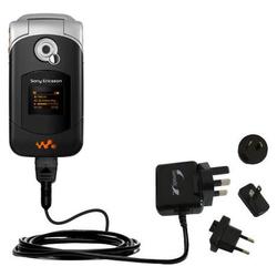 Gomadic International Wall / AC Charger for the Sony Ericsson w300c - Brand w/ TipExchange Technolog