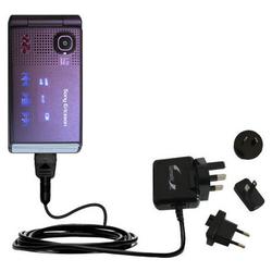 Gomadic International Wall / AC Charger for the Sony Ericsson w380a - Brand w/ TipExchange Technolog