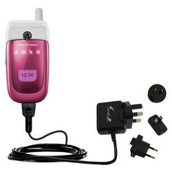 Gomadic International Wall / AC Charger for the Sony Ericsson z310a - Brand w/ TipExchange Technolog