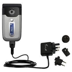 Gomadic International Wall / AC Charger for the Sony Ericsson z550a - Brand w/ TipExchange Technolog