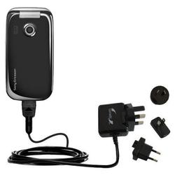 Gomadic International Wall / AC Charger for the Sony Ericsson z750i - Brand w/ TipExchange Technolog