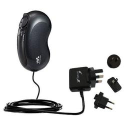 Gomadic International Wall / AC Charger for the Sony Walkman NW-E305 - Brand w/ TipExchange Technolo