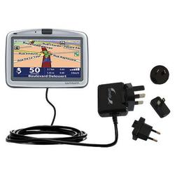 Gomadic International Wall / AC Charger for the TomTom Go 710 - Brand w/ TipExchange Technology