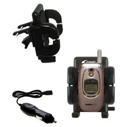 Gomadic LG AX-4270 Auto Vent Holder with Car Charger - Uses TipExchange