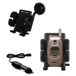 Gomadic LG AX-4270 Auto Windshield Holder with Car Charger - Uses TipExchange