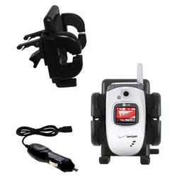Gomadic LG AX245 Auto Vent Holder with Car Charger - Uses TipExchange
