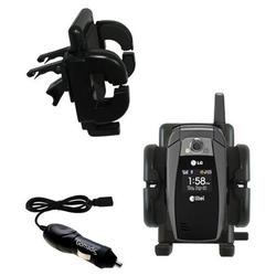 Gomadic LG AX355 Auto Vent Holder with Car Charger - Uses TipExchange
