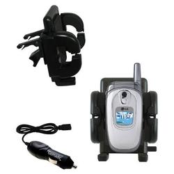 Gomadic LG C2000 Auto Vent Holder with Car Charger - Uses TipExchange