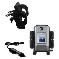 Gomadic LG CU575 TraX Auto Vent Holder with Car Charger - Uses TipExchange