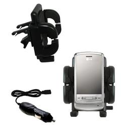 Gomadic LG KG970 Shine Auto Vent Holder with Car Charger - Uses TipExchange