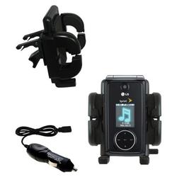 Gomadic LG Muziq Auto Vent Holder with Car Charger - Uses TipExchange