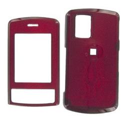 Wireless Emporium, Inc. LG Shine CU720 Trans. Red Flames Snap-On Protector Case Faceplate