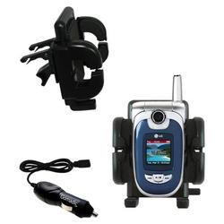 Gomadic LG VX8100 Auto Vent Holder with Car Charger - Uses TipExchange