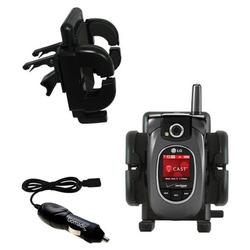 Gomadic LG VX8300 Auto Vent Holder with Car Charger - Uses TipExchange