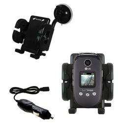 Gomadic LG VX8350 Auto Windshield Holder with Car Charger - Uses TipExchange