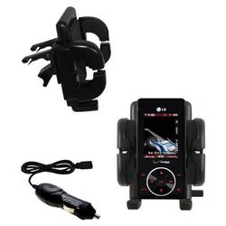Gomadic LG VX8500 Auto Vent Holder with Car Charger - Uses TipExchange
